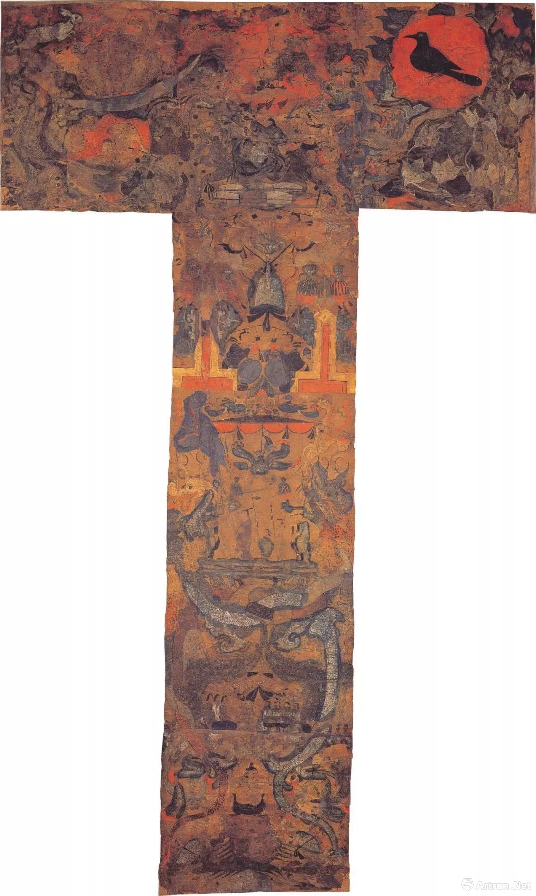 马王堆三号汉墓t型帛画(湖南省博物馆供图)"在《礼记》中就记载有